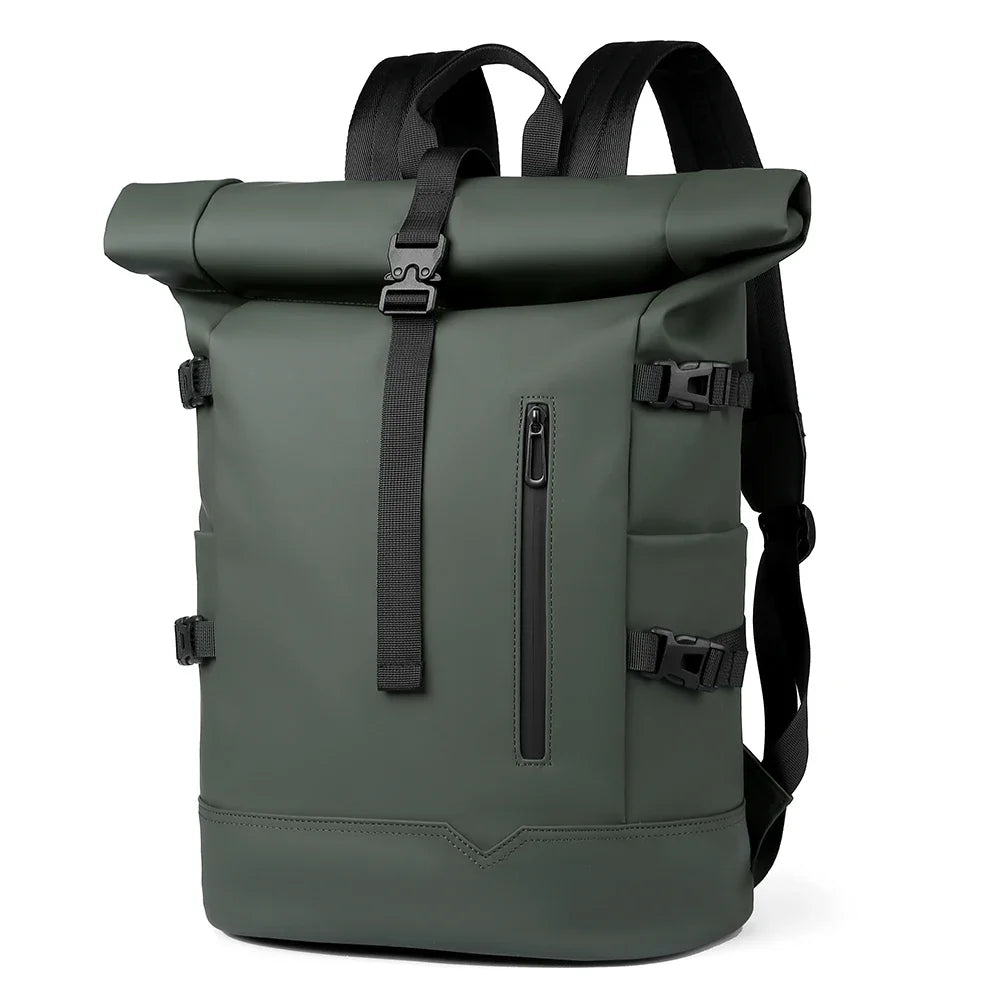 Mochila enrollable de microfibra con espacio para computadora