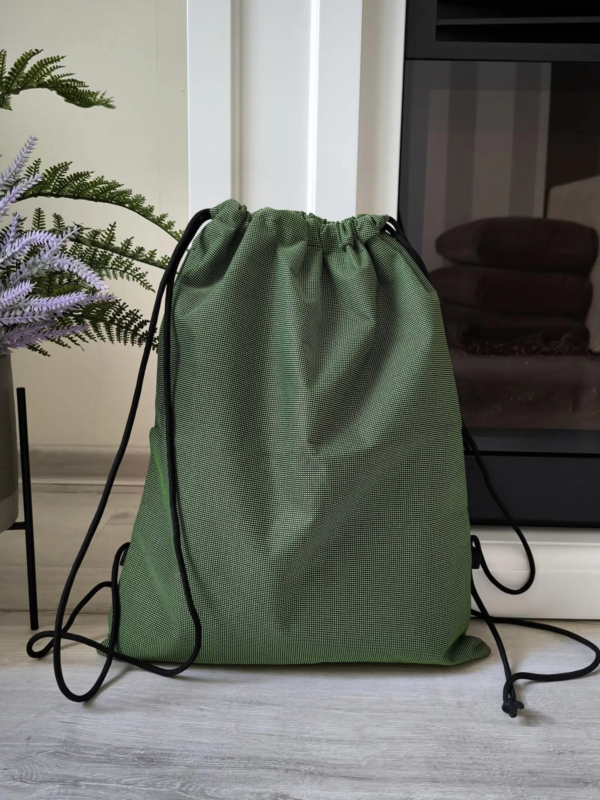 Mochila plegable de tejido Oxford con cordón