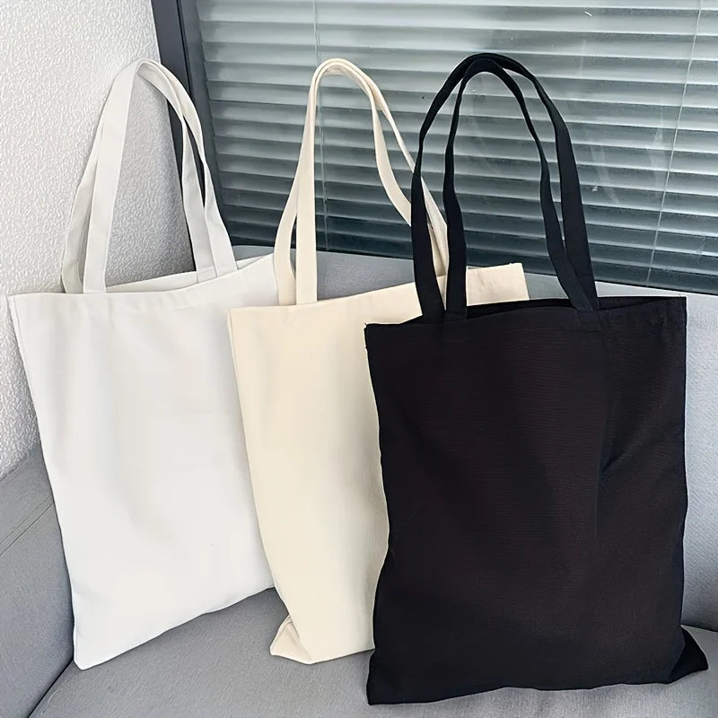 Bolso tote abierto liso para compras y paseos