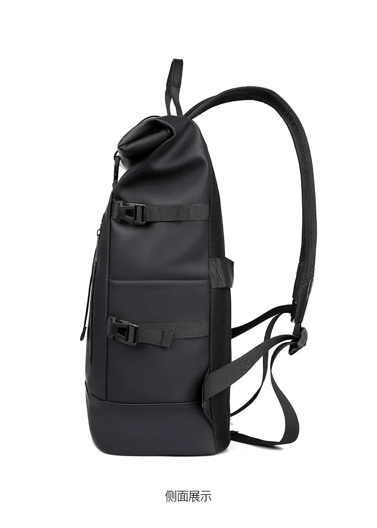 Mochila enrollable de microfibra con espacio para computadora