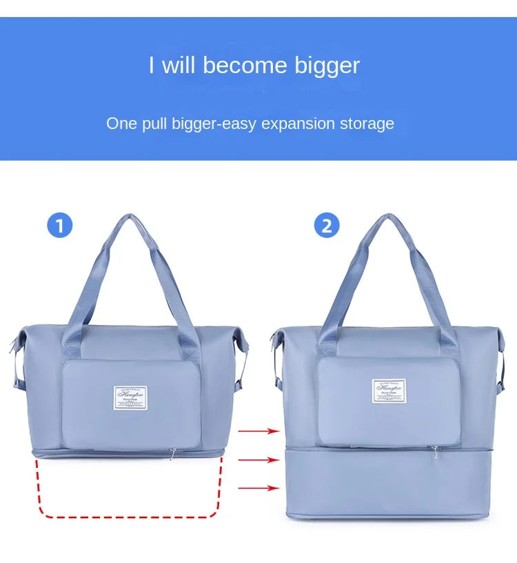 Bolso de viaje expandible y plegable de nylon