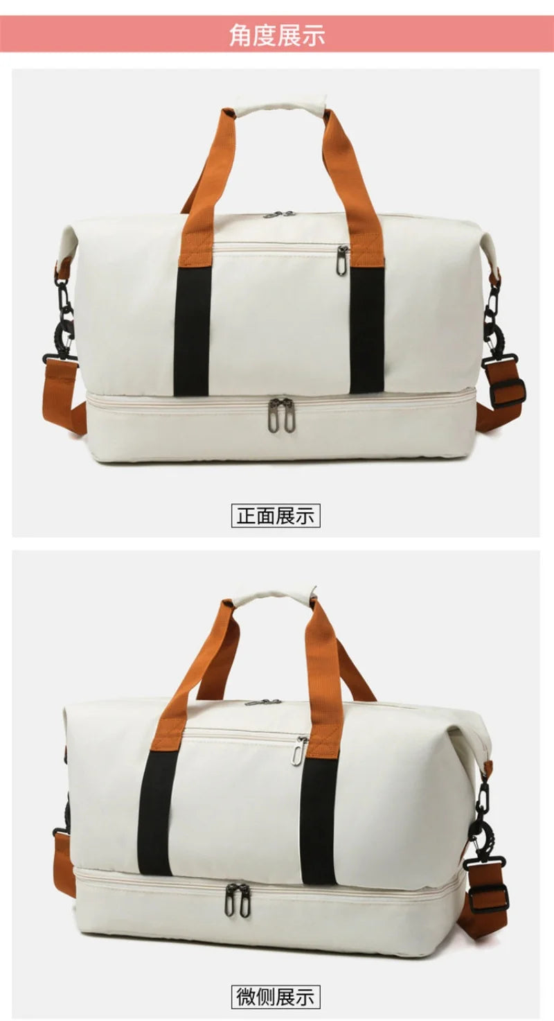 Bolso de viaje y gimnasio con compartimento para calzado