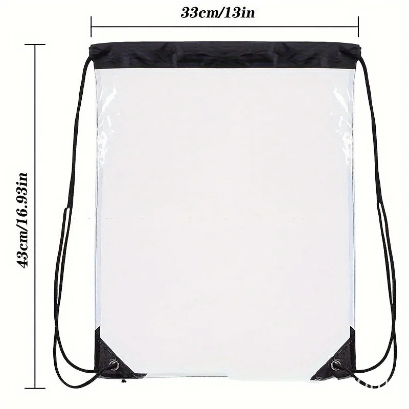 Mochila transparente con cierre de cordón