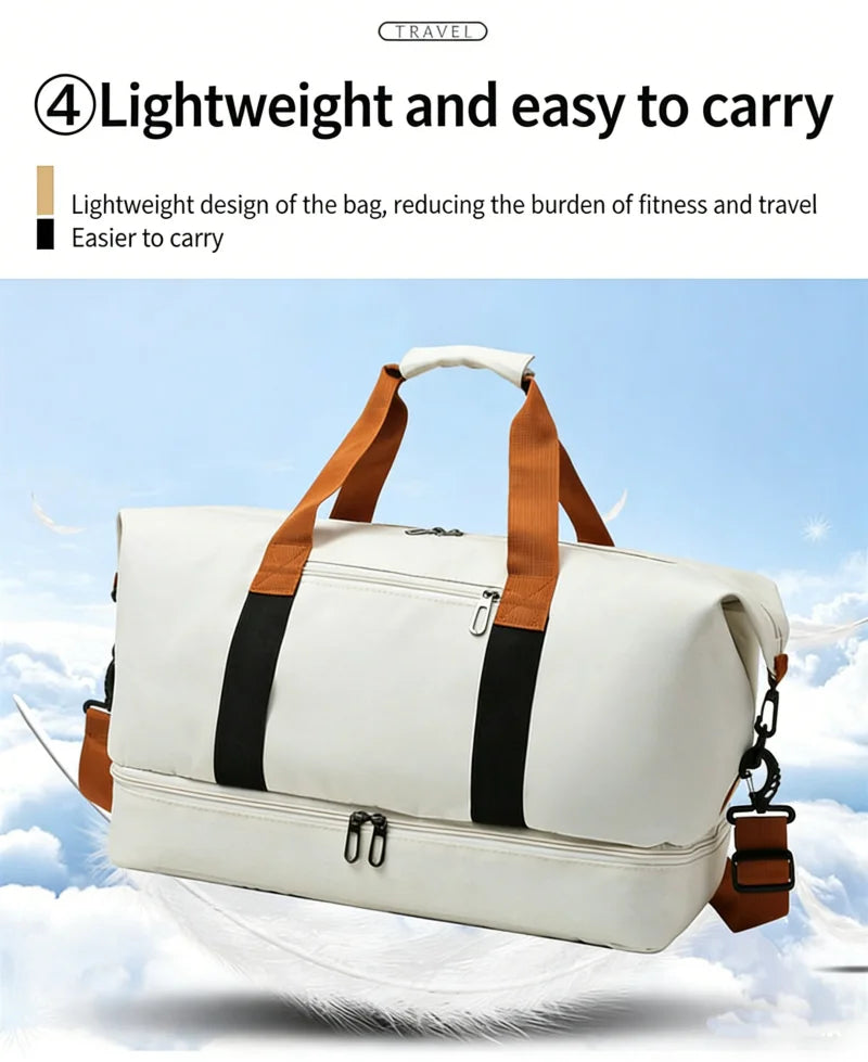 Bolso de viaje y gimnasio con compartimento para calzado