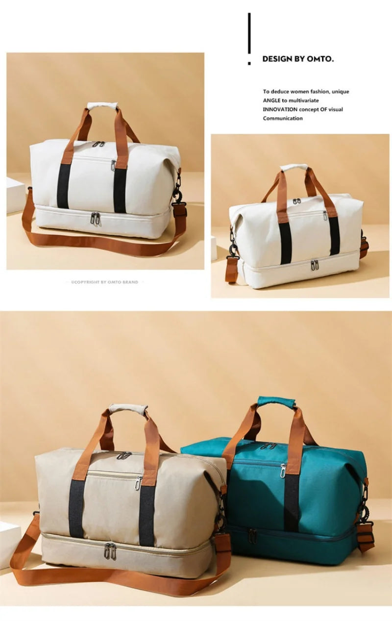 Bolso de viaje y gimnasio con compartimento para calzado