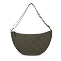 Cartera hobo de nylon con diseño acolchado en rombos