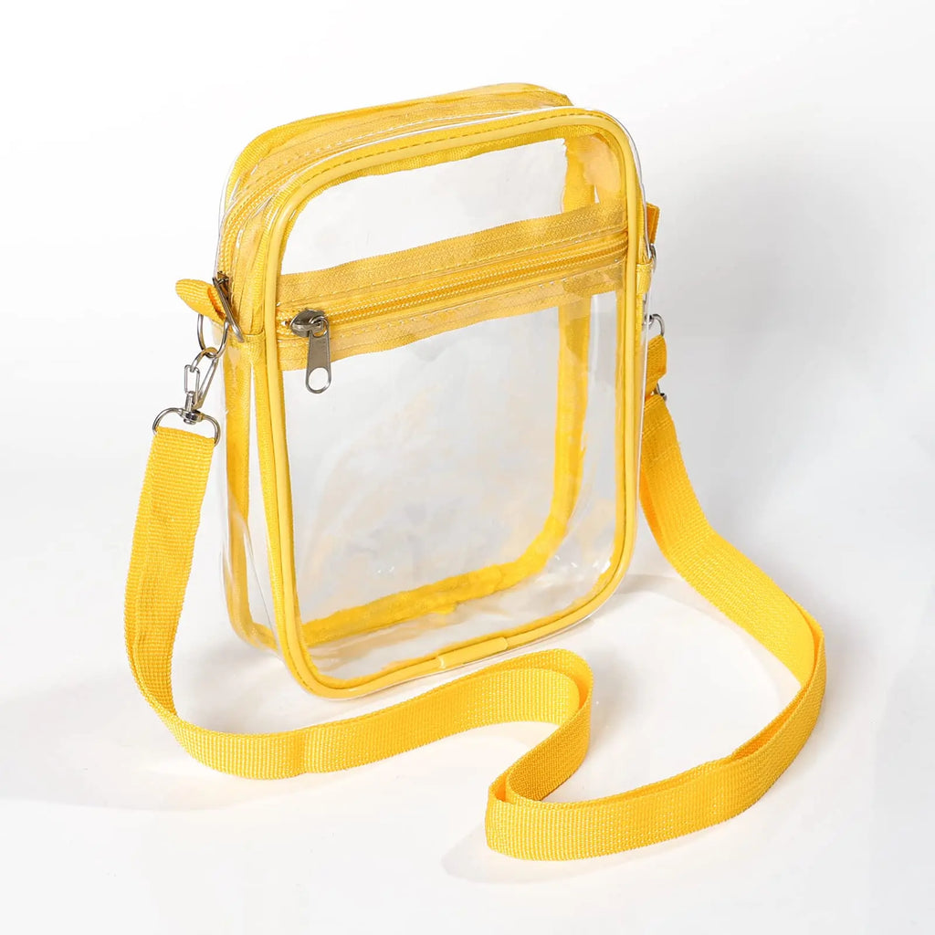 Bandolera transparente de PVC con correa regulable