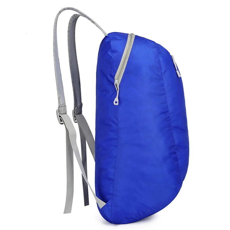 Mochila plegable de nylon con bolsa de guardado