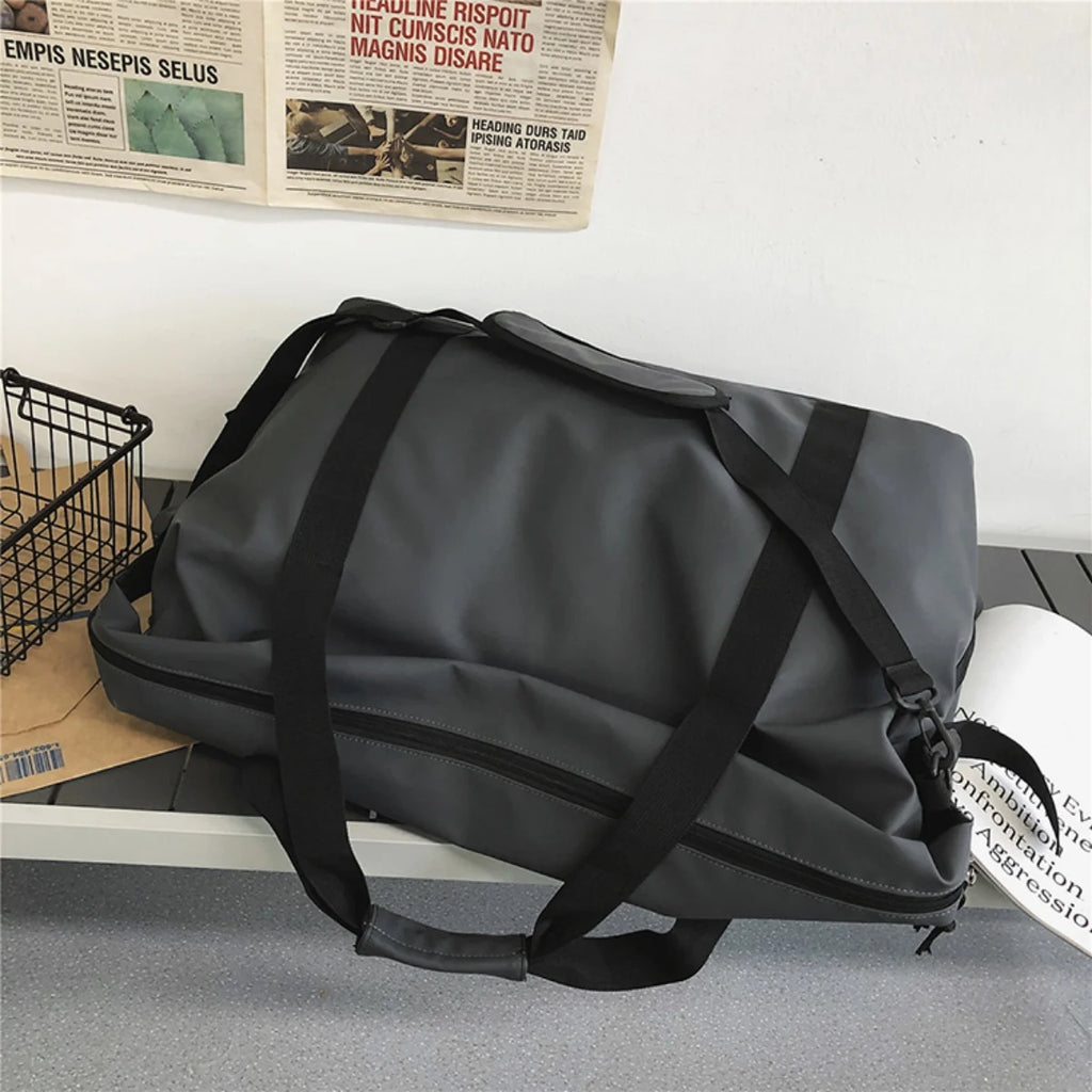 Bolso de fin de semana de nylon con correa cruzada