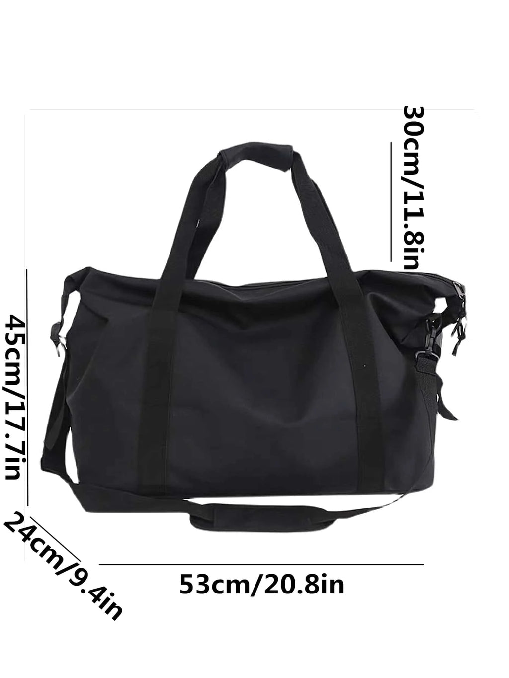 Bolso de fin de semana de nylon con correa cruzada