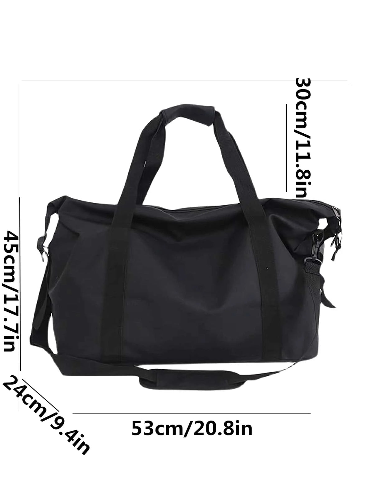 Bolso de fin de semana de nylon con correa cruzada