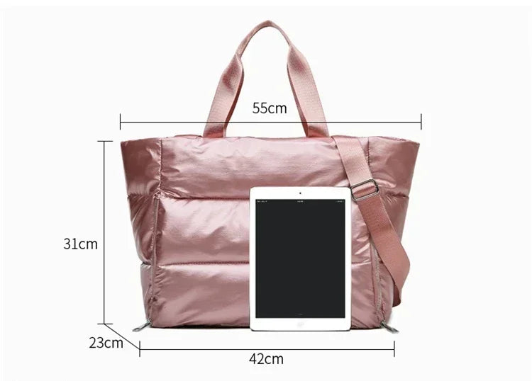 Bolso de gimnasio con bolsillo húmedo y correa desmontable