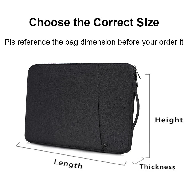 Funda para notebook con asa lateral y forro suave