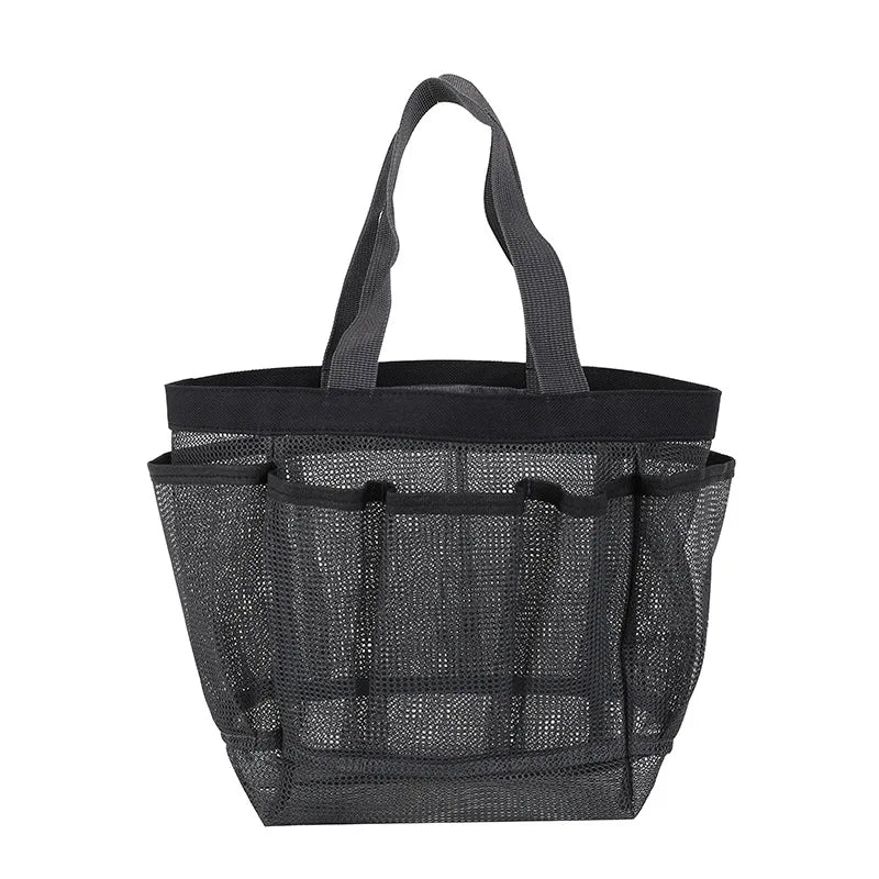 Bolso organizador de malla con ocho bolsillos
