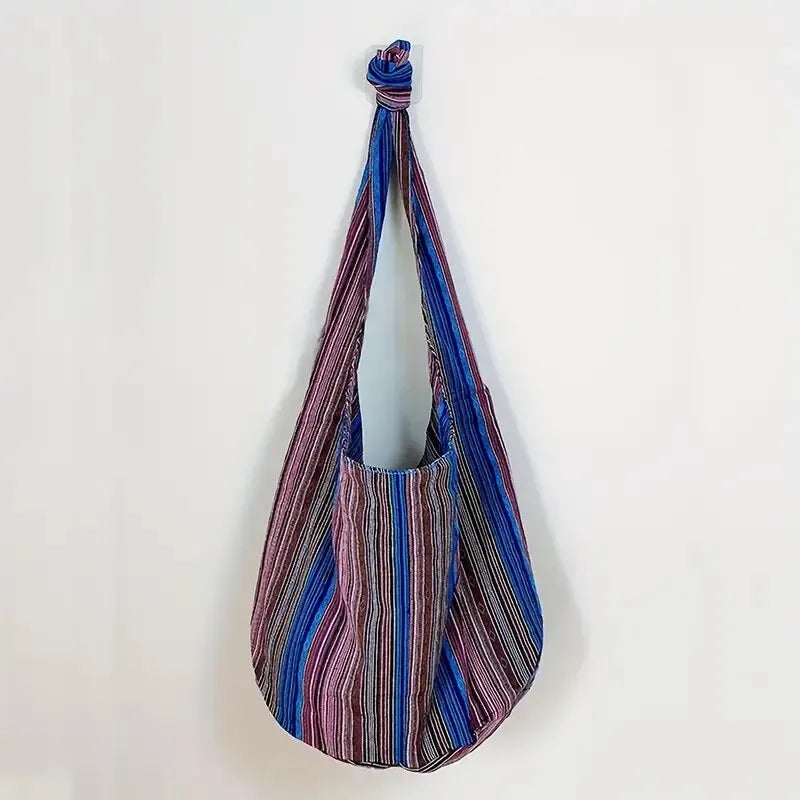 Cartera hobo de lona de estilo bohemio