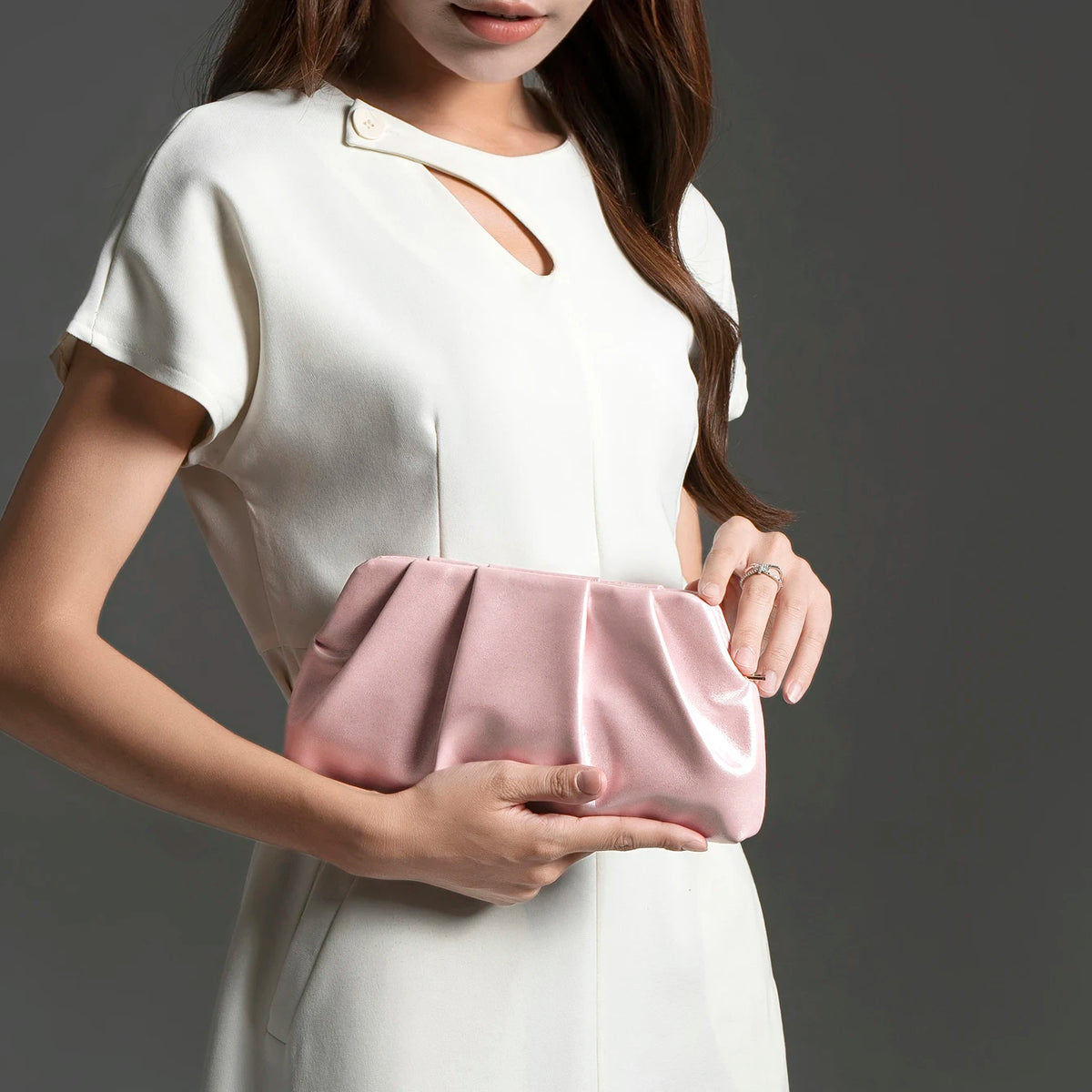 Cartera de fiesta de PU con cadena