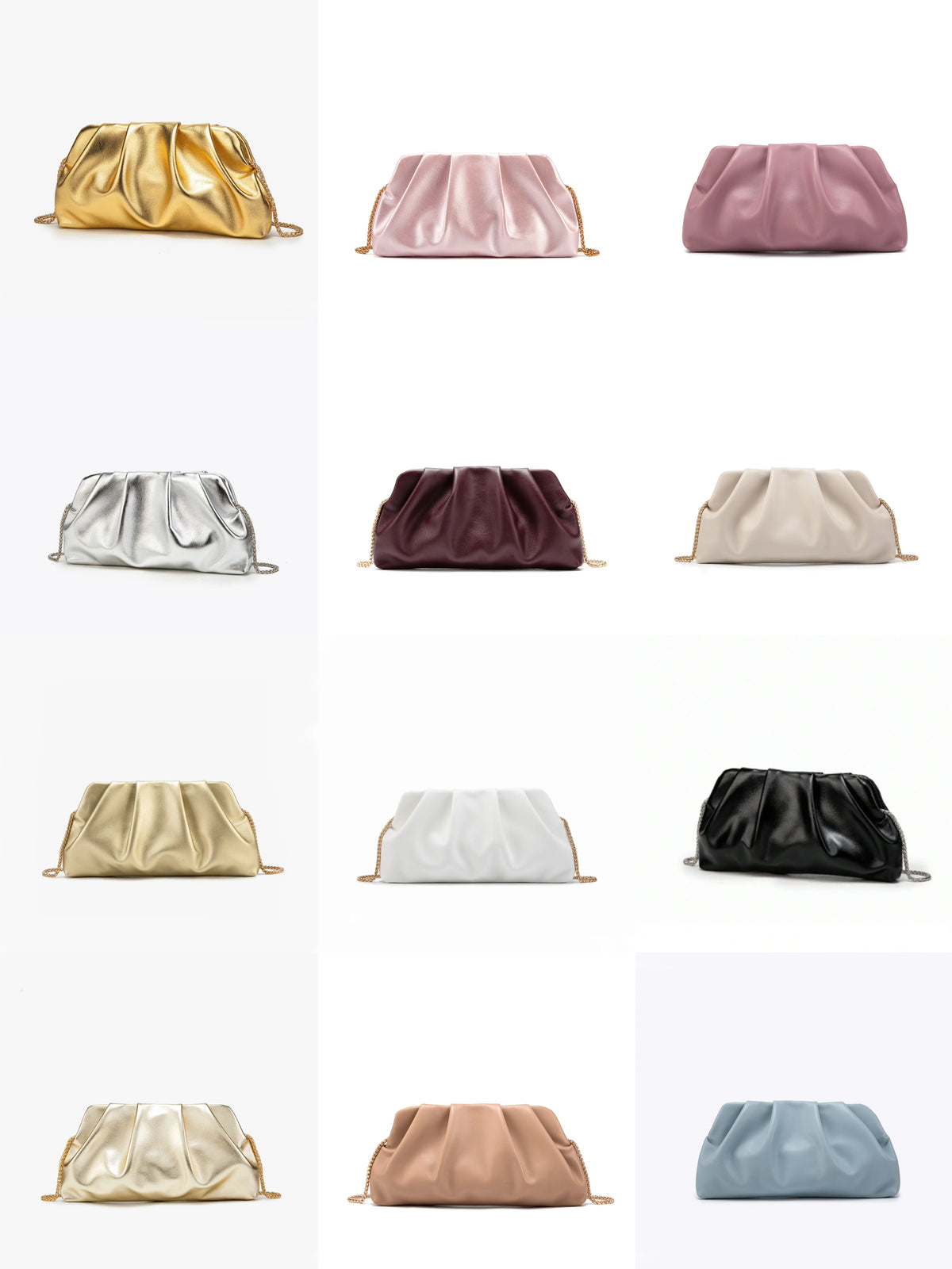 Cartera de fiesta de PU con cadena