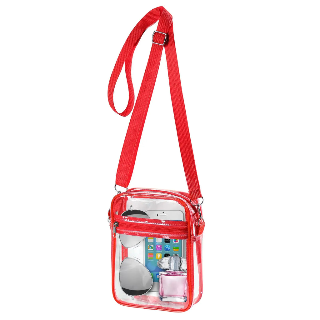 Bandolera transparente de PVC con correa regulable