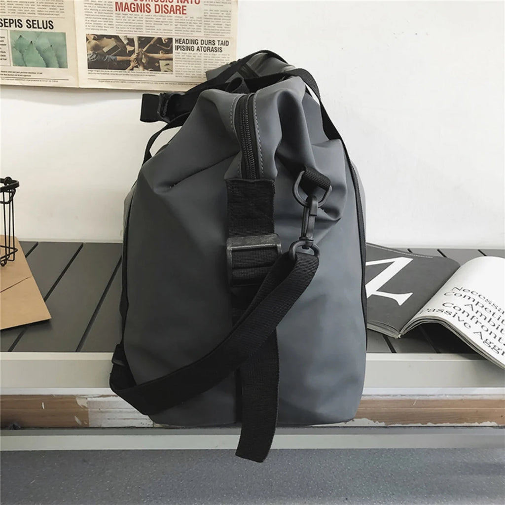 Bolso de fin de semana de nylon con correa cruzada