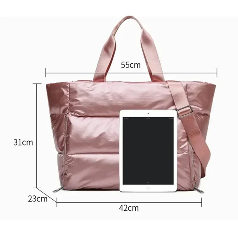 Bolso de gimnasio con bolsillo húmedo y correa desmontable