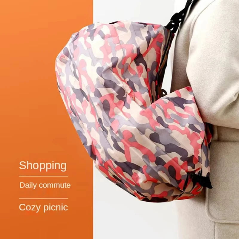 Bolso de compras plegable con asas anchas