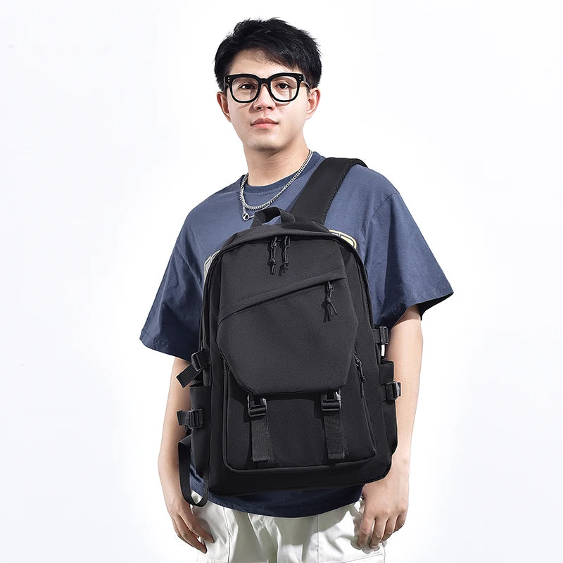 Mochila lisa de 47 cm para estudio y salidas