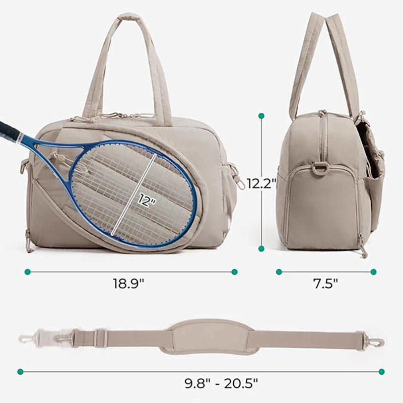 Bolso para raqueta con organización por compartimentos