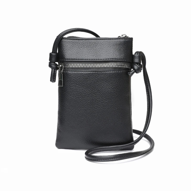 Bandolera portacelular de PU con bolsillo interior